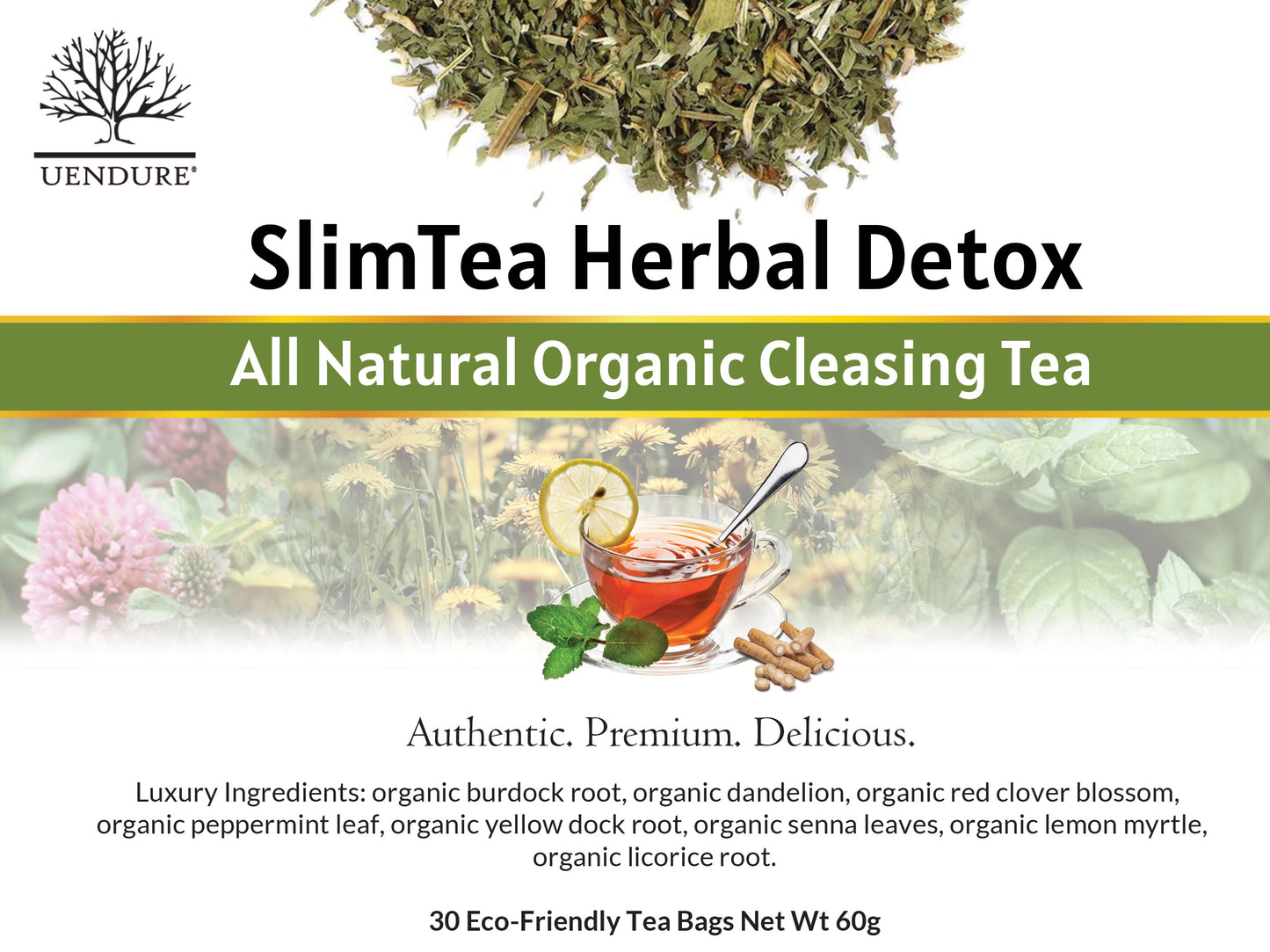 SlimTea Herbal Detox Cleansing Label