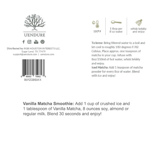 vanilla matcha smoothie recipe