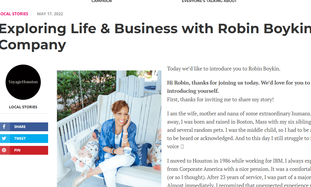 Voyage Houston Spotlight on Robin