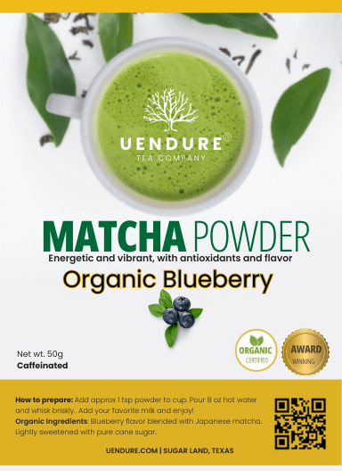 
                    
                      Blueberry Matcha Organic tea
                    
                  