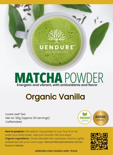 
                    
                      Matcha vanilla tea powder
                    
                  