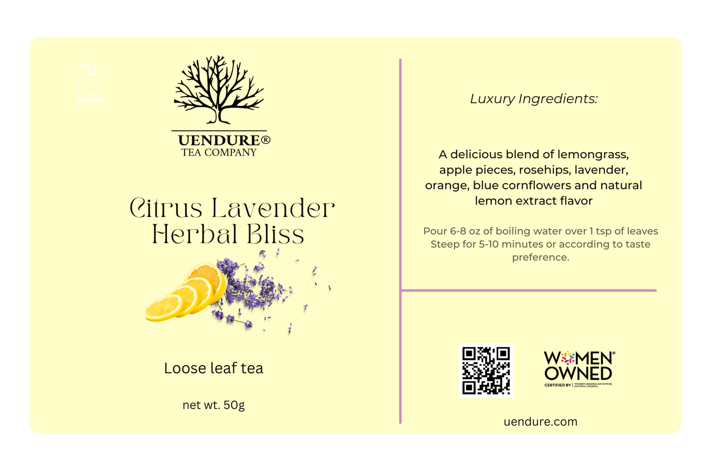 citrus lavender bliss loose leaf tea blend