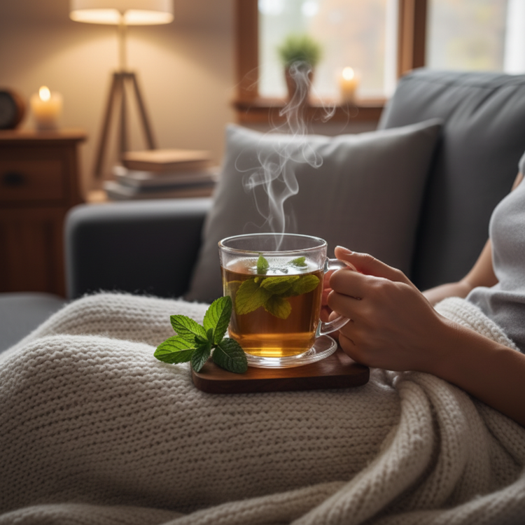 
                    
                      Hands holding tea mug
                    
                  