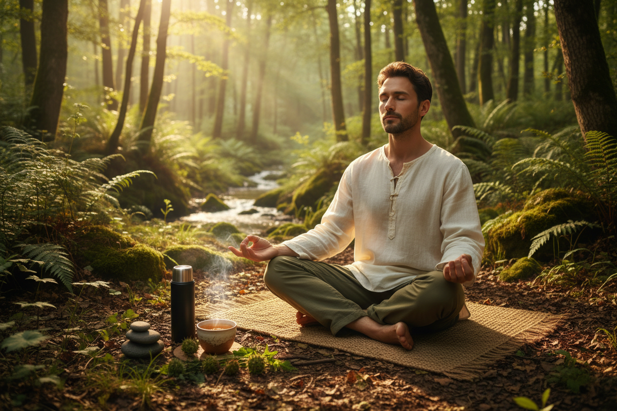 Outdoor meditation wellness