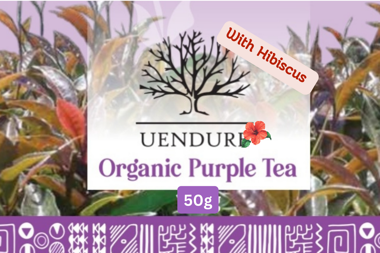 purple tea with hibiscus front label