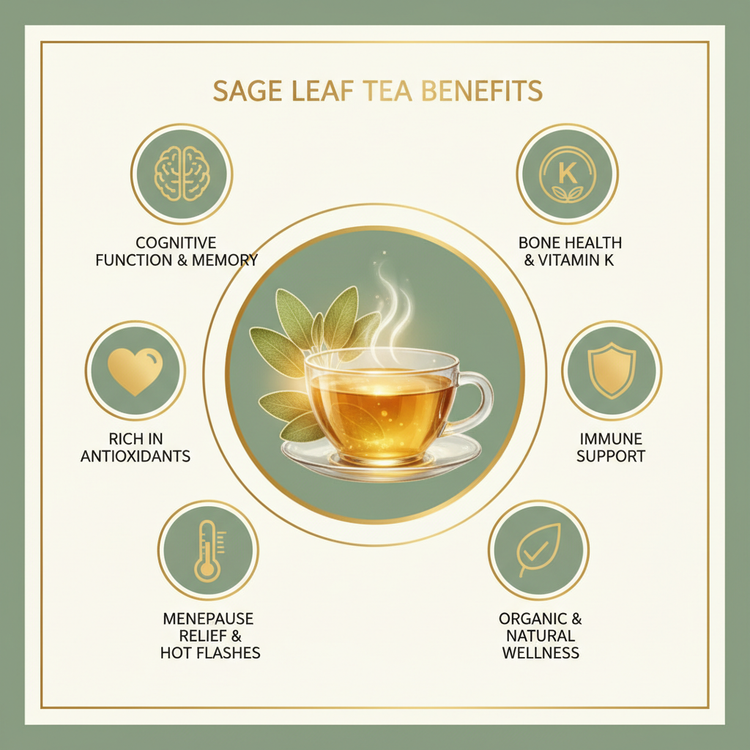 
                    
                      Sage Leaf Tea Benefits Infographic
                    
                  
