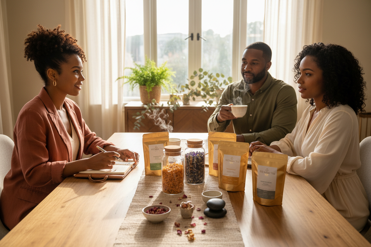 
                    
                      The tea lady is also African American
                    
                  