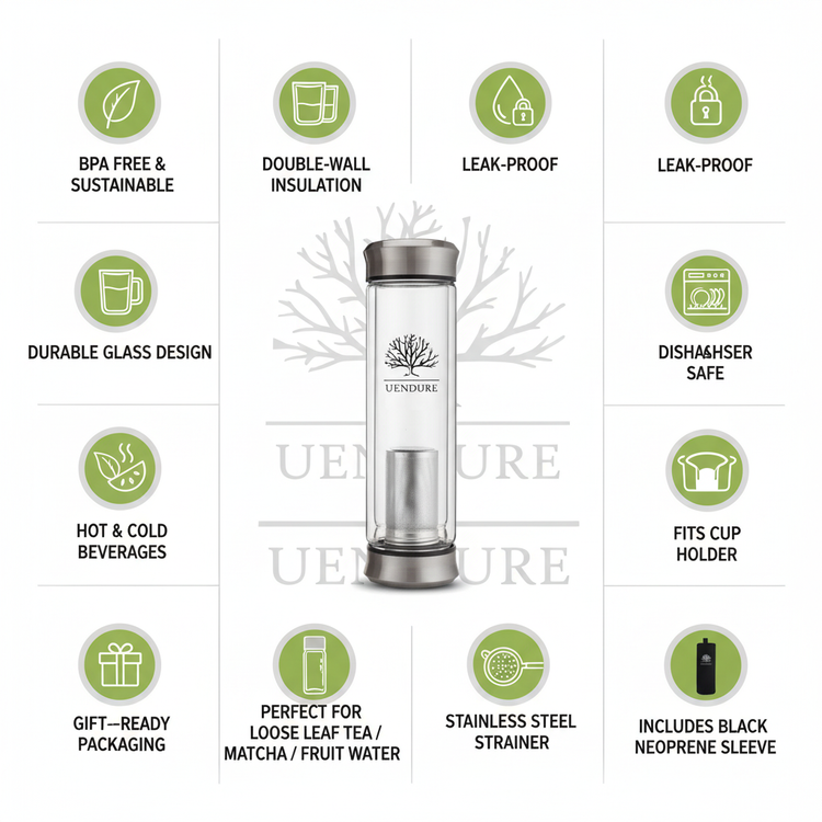 
                    
                      UENDURE Tea Infuser Bottle Benefits
                    
                  