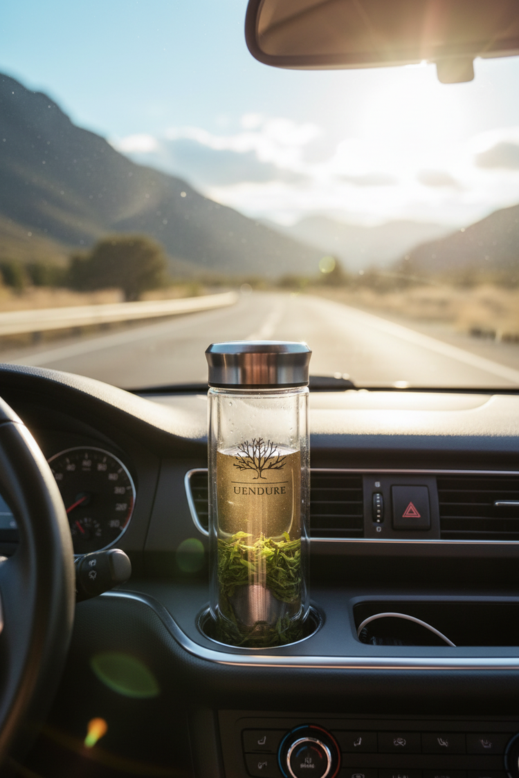 
                    
                      UENDURE Tea Infuser Bottle in Car
                    
                  